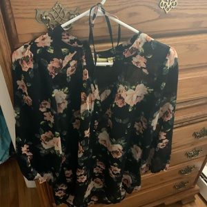 Button down  floral blouse